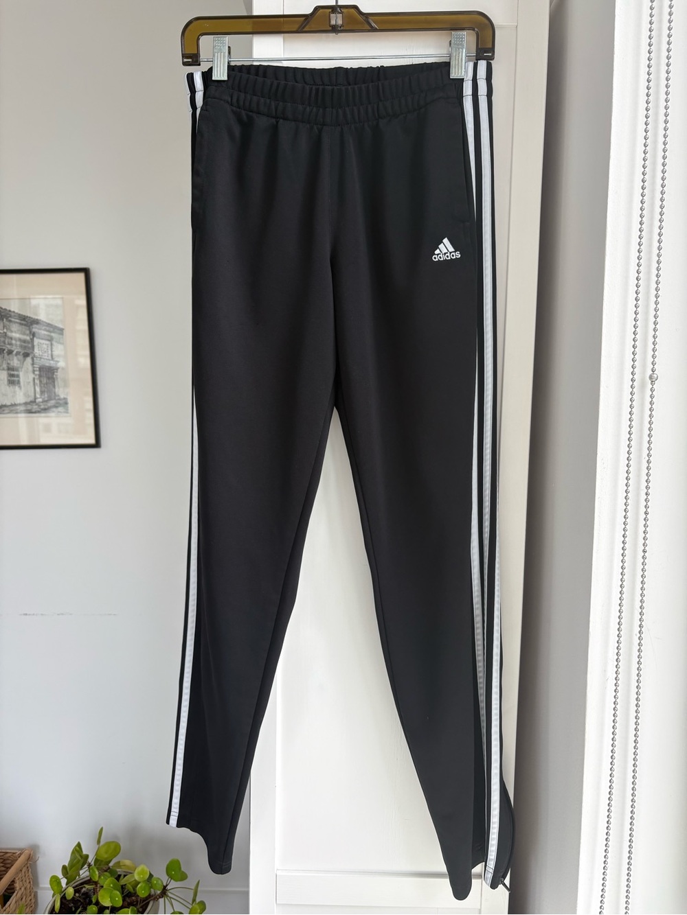 Adidas Women’s Black Track Pants with Zippers at Ankle Athleisure Sporty Size M - Picture 1 of 9